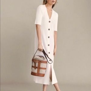Massimo Dutti Long Button Dress